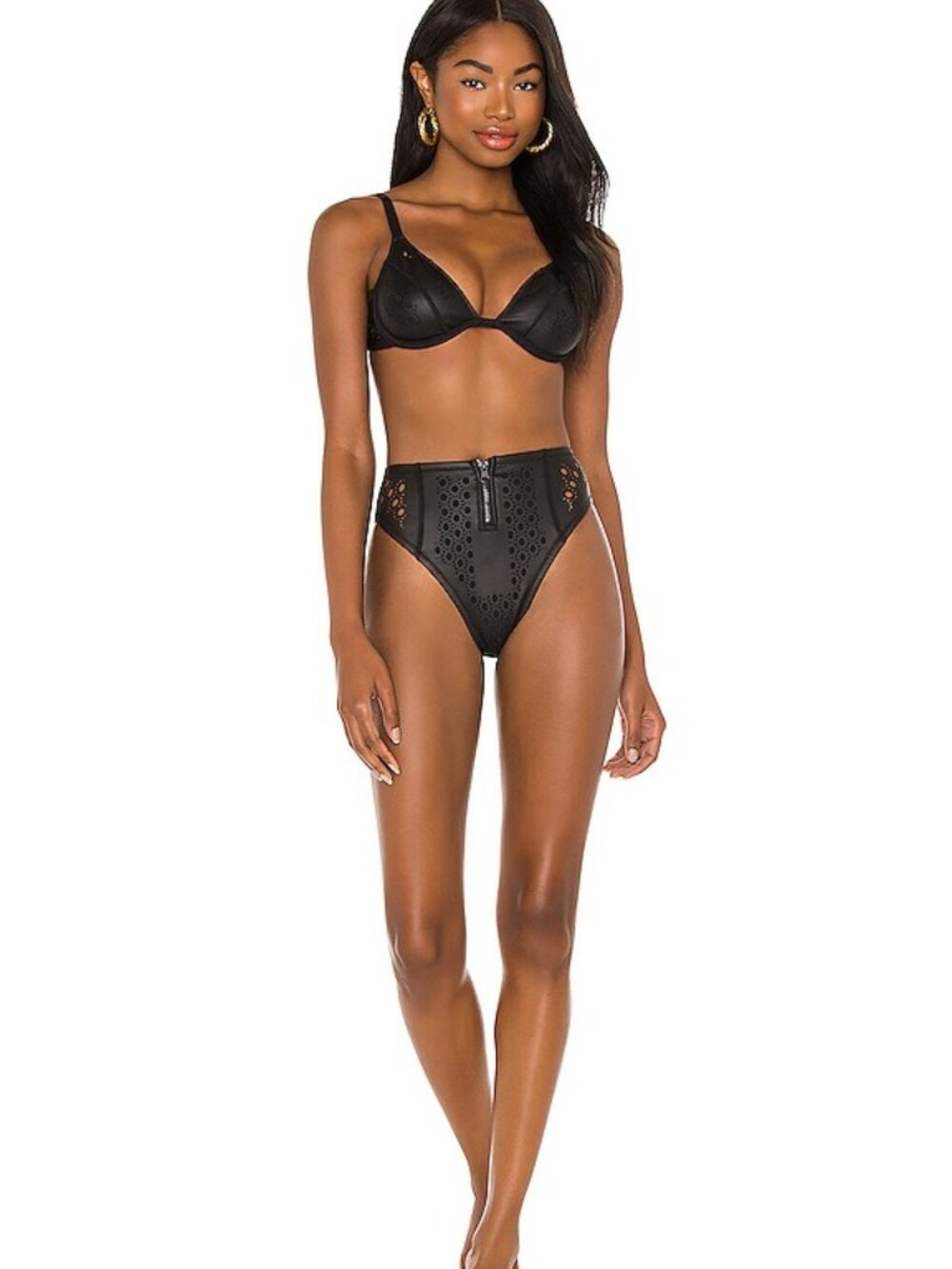 GIGI C Women White Amy Bikini Swimsuit 2Pc Set: Top+Bottom Size XS  NWT